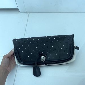 Authentic Alexander McQueen skull padlock clutch